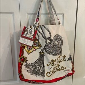 Women's Tote Bag - White and Red